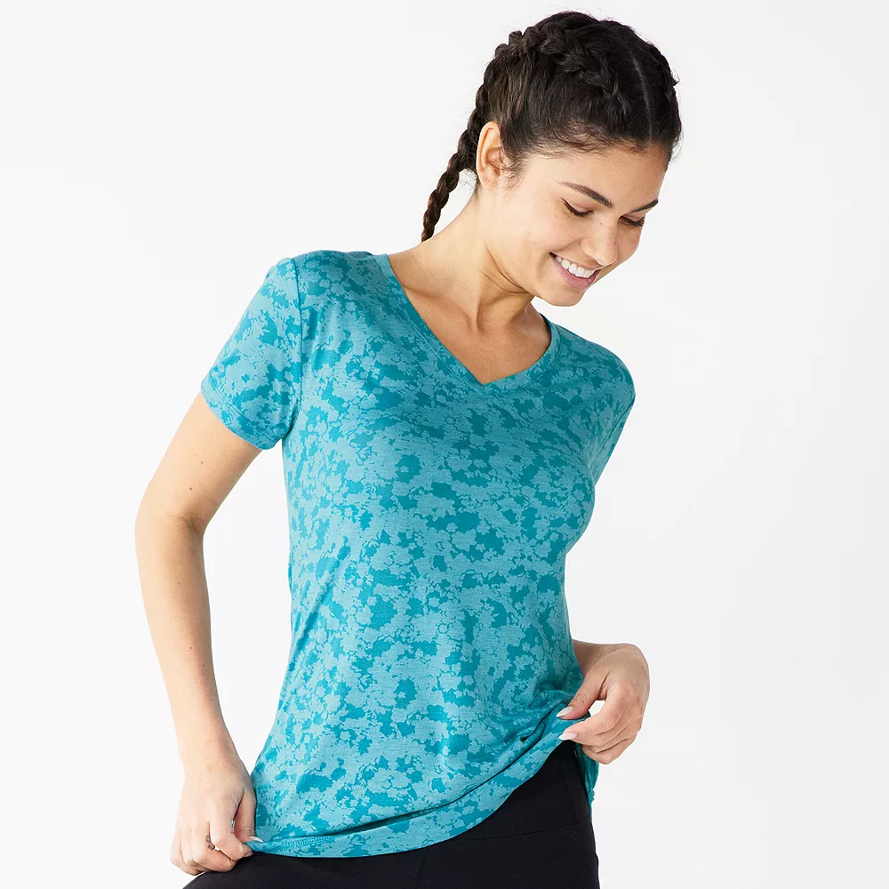 Petite Tek GearĀ® Moisture-Wicking V-Neck Tee