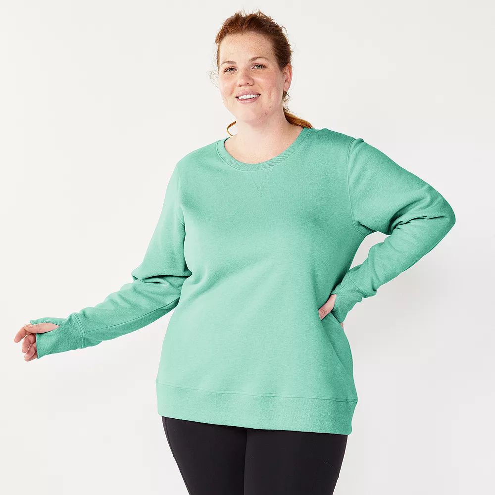 Plus Size Tek GearĀ® Ultrasoft Fleece Crewneck Sweatshirt - Image 48
