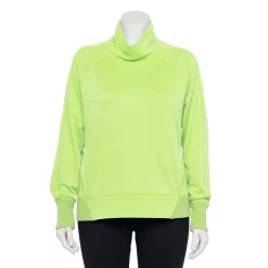 Plus Size Tek GearĀ® Stretch Fleece Funnel Neck Top