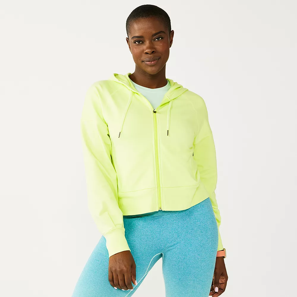 Women's Tek GearĀ® French Terry Crop Zip-Up Jacket - Image 2