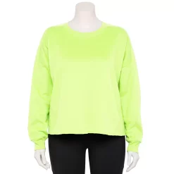 Plus Size Tek GearĀ® Easy Ultrasoft Fleece Crewneck Sweatshirt