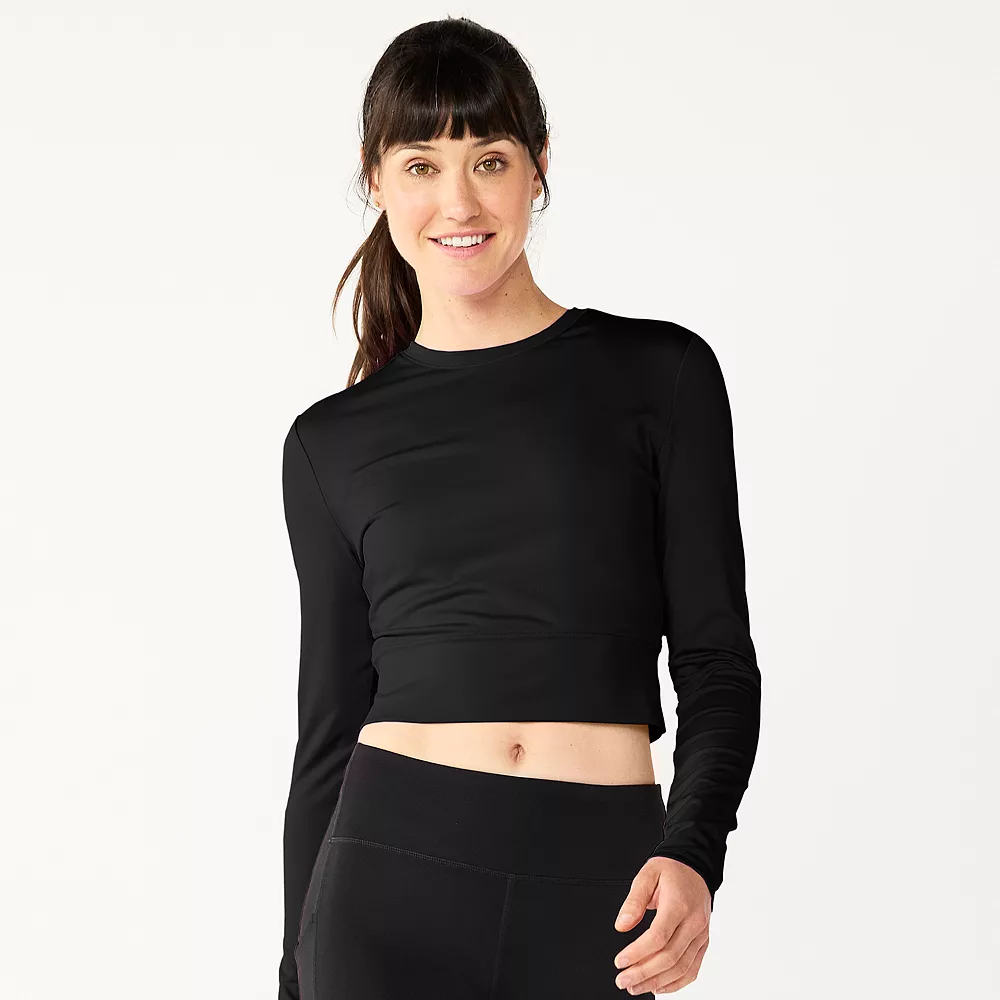 Women's Tek Gear® Ruffle Cutout Crop Tee - Image 4