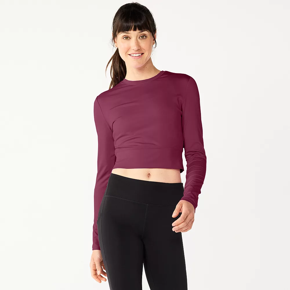 Women's Tek Gear® Ruffle Cutout Crop Tee - Image 3
