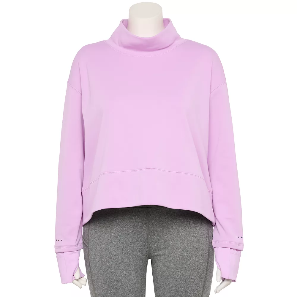 Plus Size Tek GearĀ® Run Mockneck Long Sleeve Top - Image 2