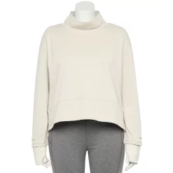 Plus Size Tek GearĀ® Run Mockneck Long Sleeve Top