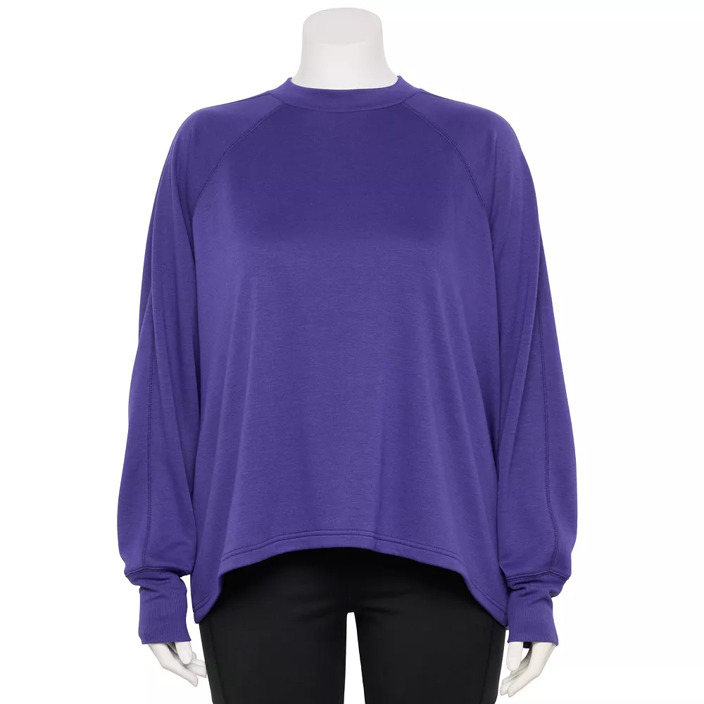 Plus Size Tek Gear® Stretch Fleece Mockneck Sweatshirt - Image 4