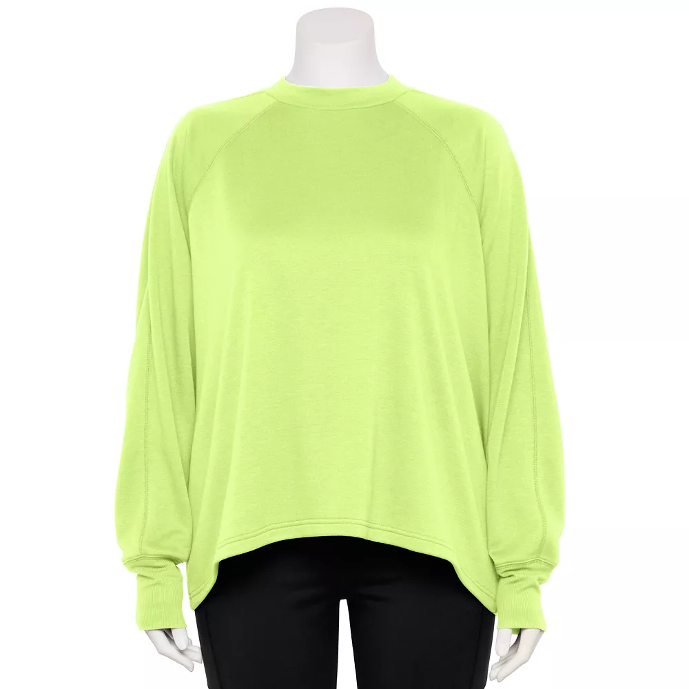 Plus Size Tek Gear® Stretch Fleece Mockneck Sweatshirt - Image 3